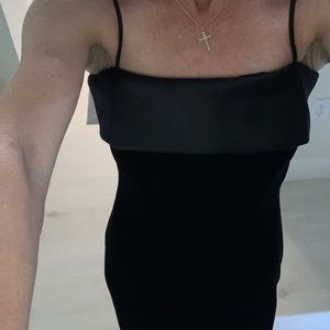 Long, black, elegant formal dress